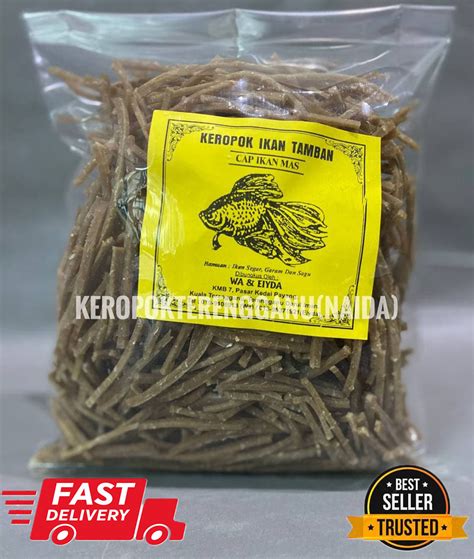 G Keropok Jejari Ikan Tamban Cap Ikan Emas Terengganu Lazada