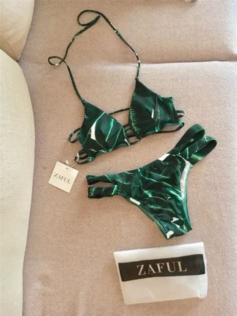 Green Banded Bikini Set Green Bikinis M Zaful