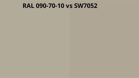 RAL 090 70 10 Vs SW7052 RAL Colour Chart UK