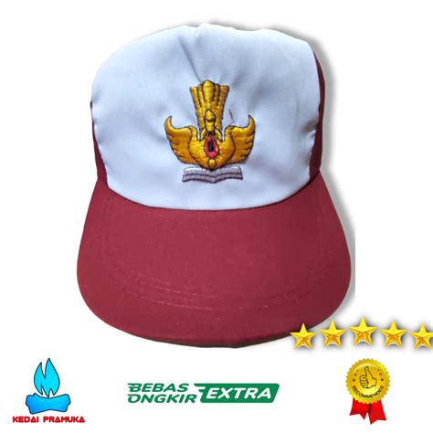 Jual Topi Sekolah SD Merah Putih Logo Tutwuri Handayani Bordir Shopee