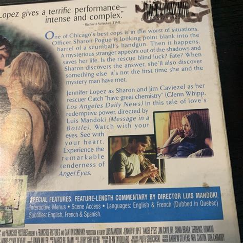 Angel Eyes Dvd 2001authentic Us Release Oop 85392142521 Ebay