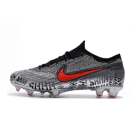 Crampons Neymar Nike Mercurial Vapor Xii Elite Fg Noir Blanc Rouge