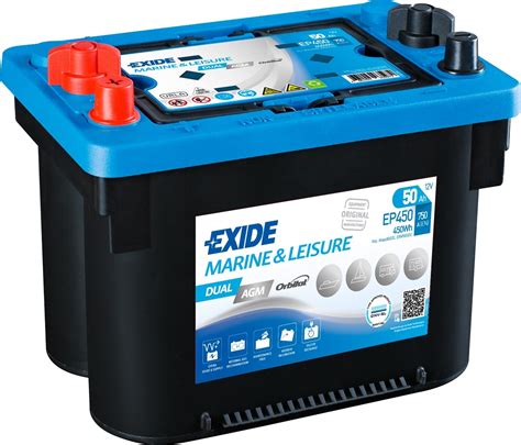 12v Exide EP450 50AH Dual AGM Battery Maxxima MAX900DC N A Alpha