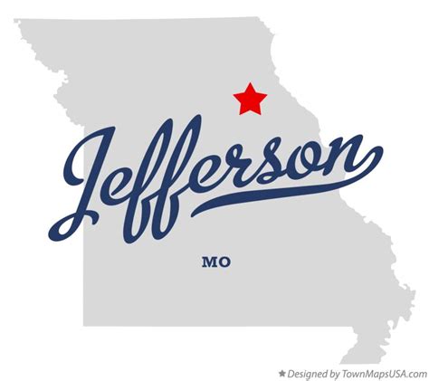 Map of Jefferson, Monroe County, MO, Missouri