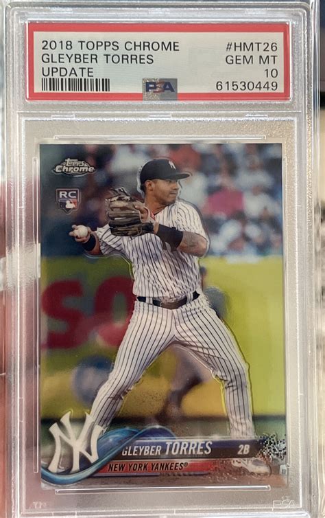 Psa Gleyber Torres Topps Chrome Update Rookie Rc Hmt Yankees