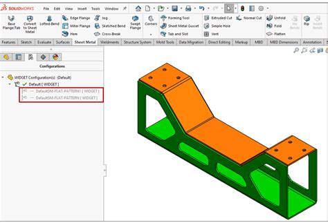 How to Create a Flat Pattern of a Multibody Part