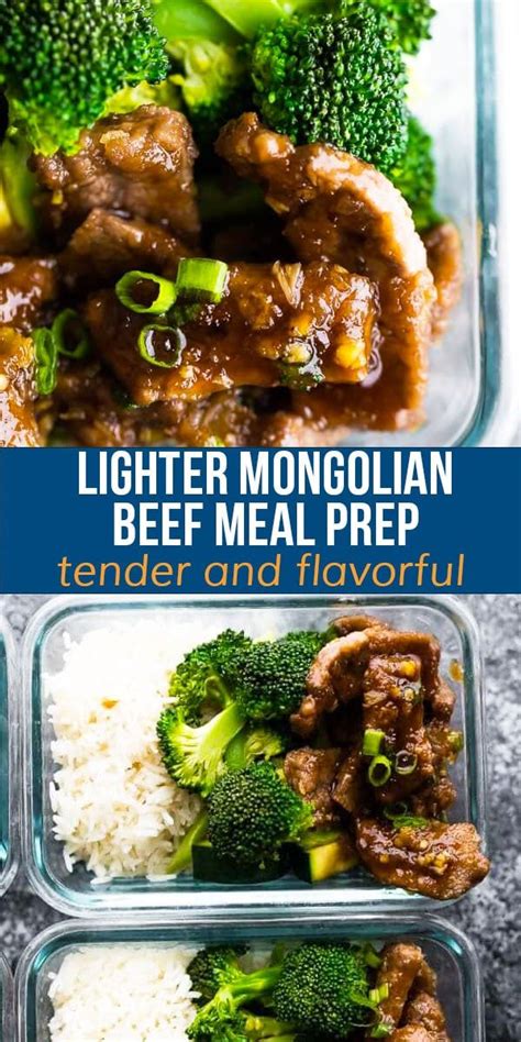 Lighter Mongolian Beef Meal Prep Recipe Beef Recipes Meals Meal Prep