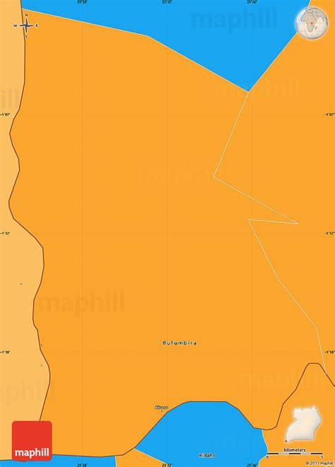 Political Simple Map of Kisoro