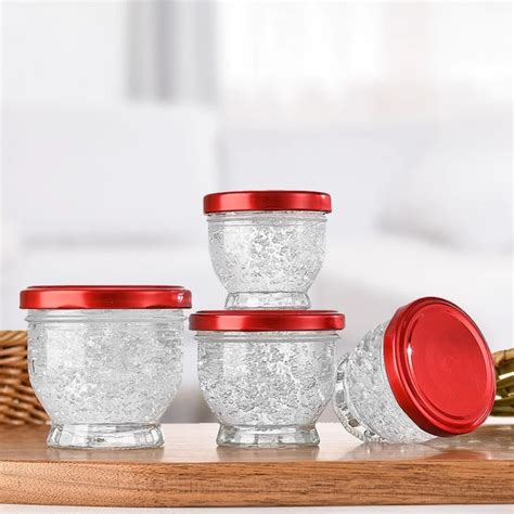 In Stock Round Luxurious Food Grade Glass Jar 50ml 75ml 100ml 150ml Honey Jar Glass Bottle Buy