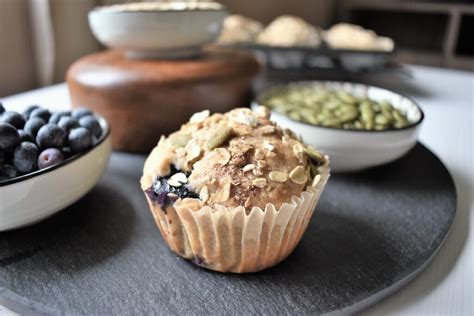 Vegan Blueberry Muffin Recipe with Pumpkin Seeds and Oats – The Home Baked Vegan