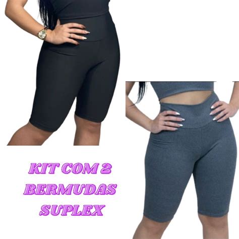 Kit Conjuntos De Academia Fitness Plus Size Liso Detalhes