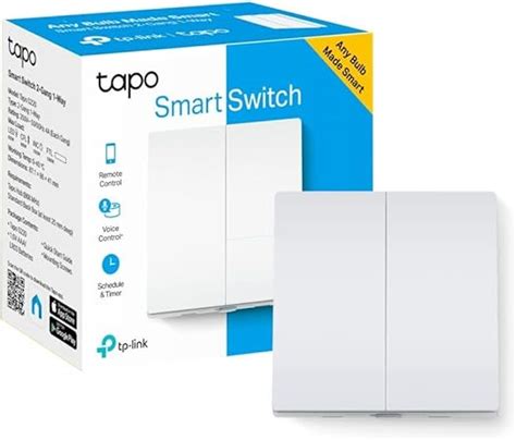 TP Link Tapo Smart Light Switch 2 Gang 1 Way Remote Control Tool Free