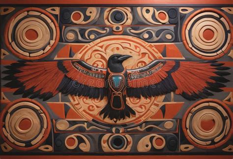 Trickster Raven S Mythical Journey Tlingit Mural Ai Generated Artwork