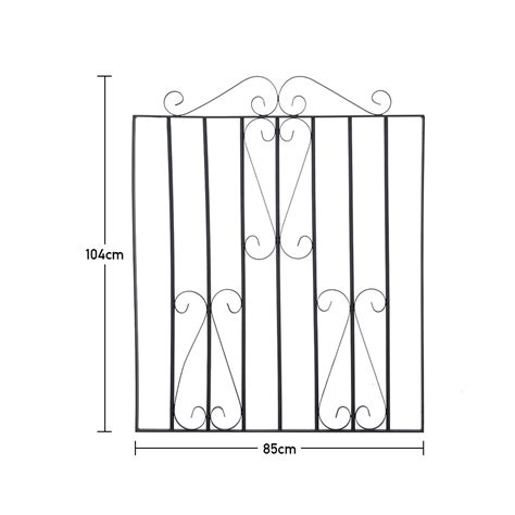 Black Metal Garden Gate Fence Gate – Garden Sanctuary