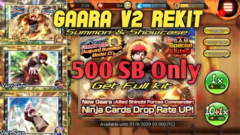 NxBNV Summon Gaara V2 Rekit Showcase 500 SB Only YouTube