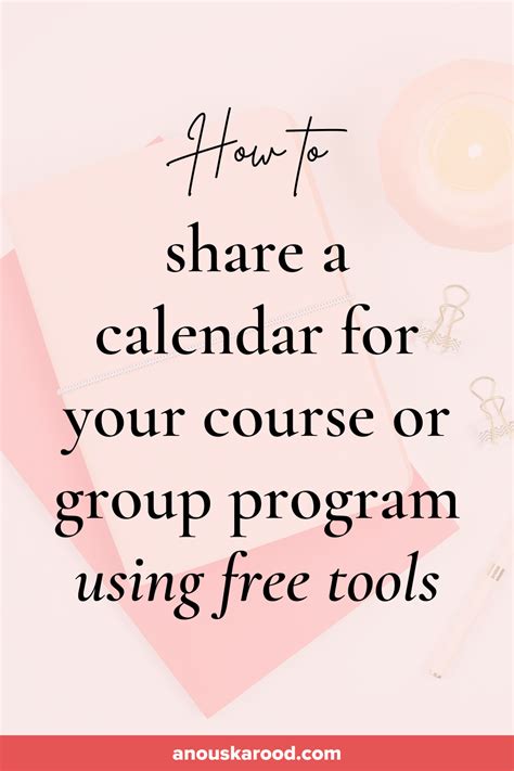 How To Create A Shareable Calendar For Your Course