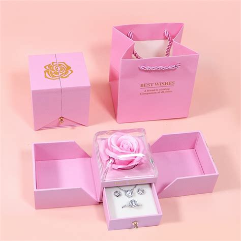 Bo Te Bijoux Fleur De Regina Ternelle Bo Te Cadeau Bague Collier