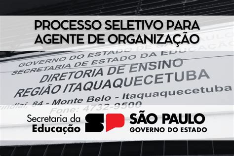 Diretoria De Ensino Abre Inscrições Para Agente De Organização Escolar