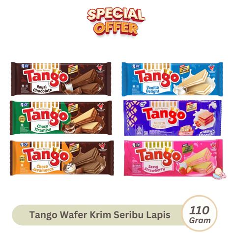 Jual Tango Wafer Pouch Renyah 110gr Waffer Lapis Krim Aneka Varian Rasa