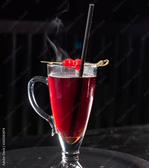 cherry mocktail in the bar Stock Photo | Adobe Stock