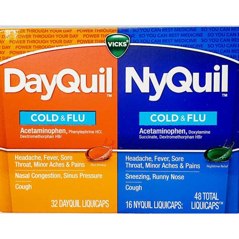 Dayquil And Nyquil Combo Pack 48 Liquicaps By Vicks Hargraves Online Healthcare