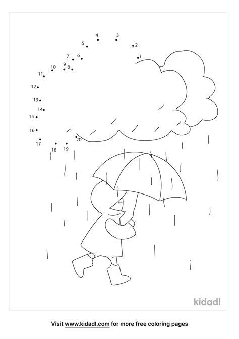 Free Rainy Day Easy Free Dot To Dot Printables Kidadl