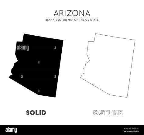 Arizona Map Blank Vector Map Of The Us State Borders Of Arizona For Your Infographic Vector