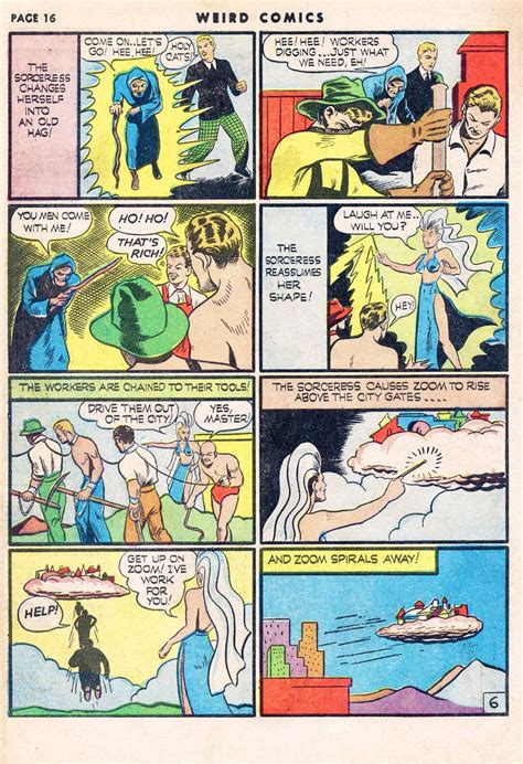 Four Color Shadows The Sorceress Of Zoom Weird Comics 1941