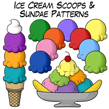 Ice Cream Clipart Scoops Clipart Ice Cream Cone Clipart Sundae