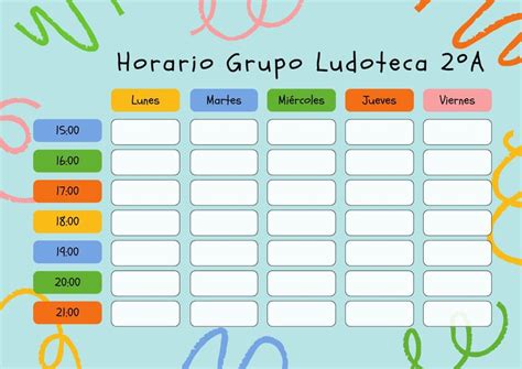 Plantillas Para Crear Tu Horario De Clases Gratis Canva