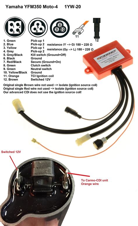 Yamaha Yfm Big Bear Moto Cdi Unit Ecu Ontsteking Set Yw Cari