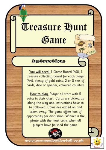 Treasure Hunt Board Game | Teaching Resources