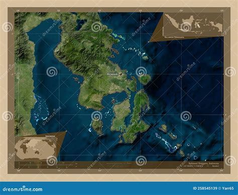 Sulawesi Tenggara Indonesia Low Res Satellite Labelled Points Of