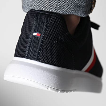 Tommy Hilfiger Baskets Lightweight Cupsole Knit Stripes Desert