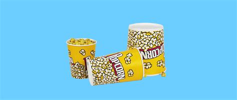 Food Grade 24oz 180oz Paper Popcorn Bucket Tub