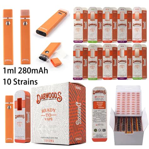 ABD Stock Dabwoods Tek Kullanımlık Vape Pens 1ml Boş Cihaz Kapsülleri