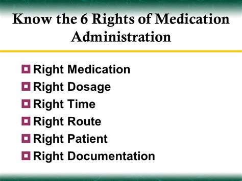 Six Rights Of Medication Administration Slidesharetrick