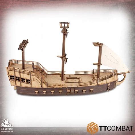 Tabletop Scenics Patrician Galleon Mdf Terrain Rpg Scenery Boat