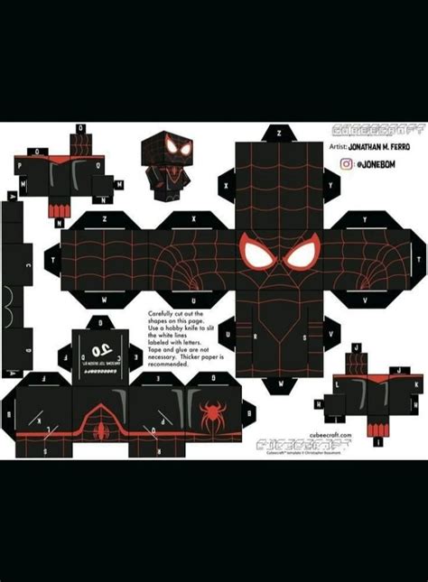 Miles Morales Spiderman Papercraft Artofit