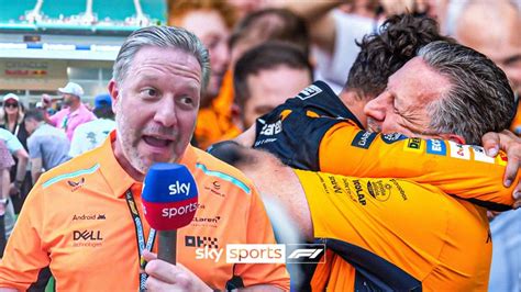 Miami Gp Mclarens Zak Brown Celebrates Lando Norris First Grand Prix