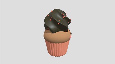 Cupcake 3d Model By Claraminton [b9a6b87] Sketchfab