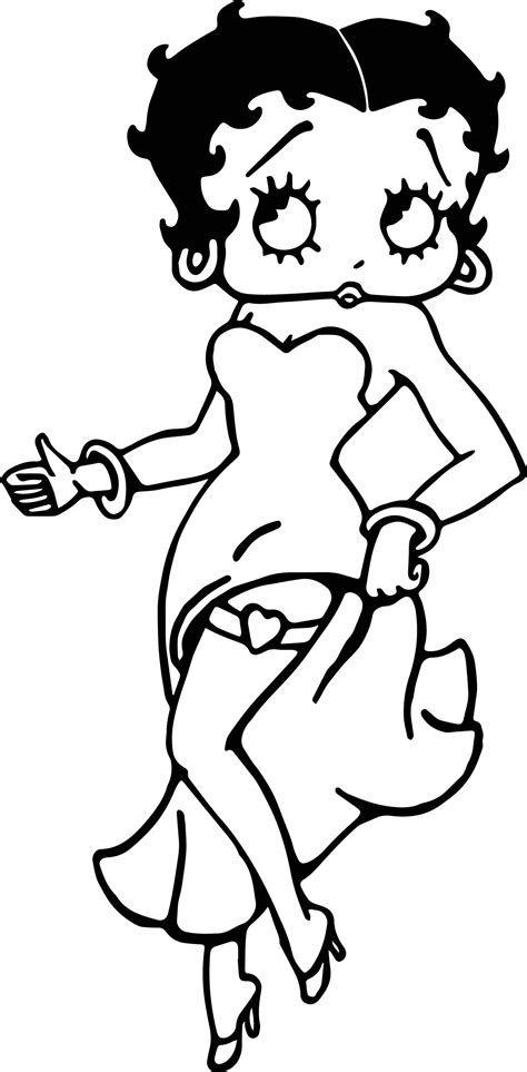 Betty Boop Cheerleading Coloring Page Coloring Pages