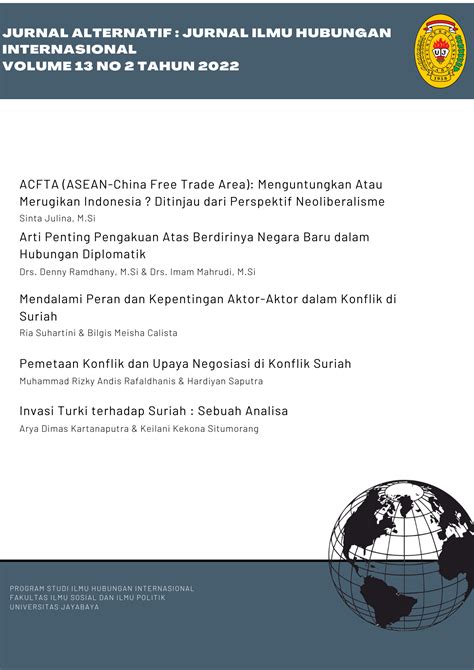 Vol 13 No 2 2022 Jurnal Alternatif Jurnal Ilmu Hubungan