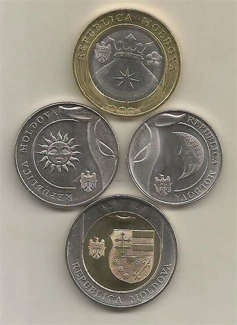 Moldova Lot Set Leu Lei Lei Lei Buc Bimetal