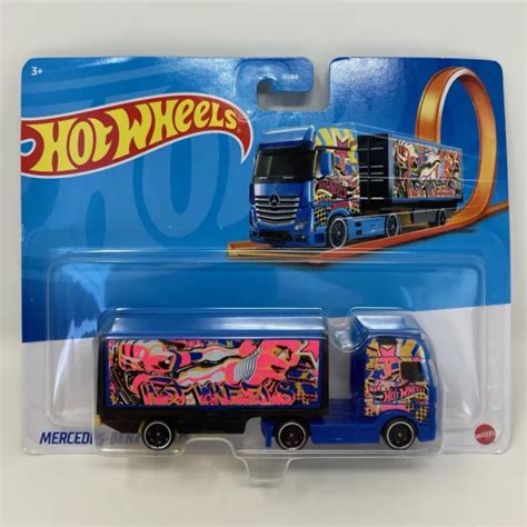 HOT WHEELS TRACK STARS Mercedes Benz Actros Truck HAULER Semi Rig New 2021 12 24 PicClick UK