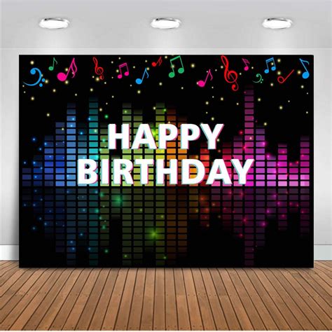 Buy Moca 5x3ft Music Birthday Backdrop Live Concert Music Note Glowing