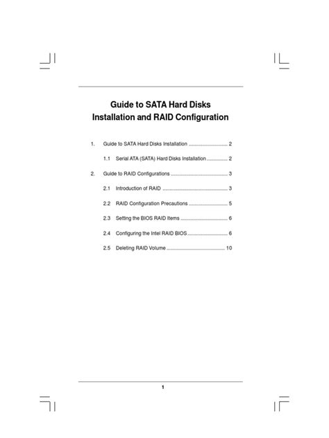 Guide To SATA Hard Disks Installation and RAID Configuration | PDF ...