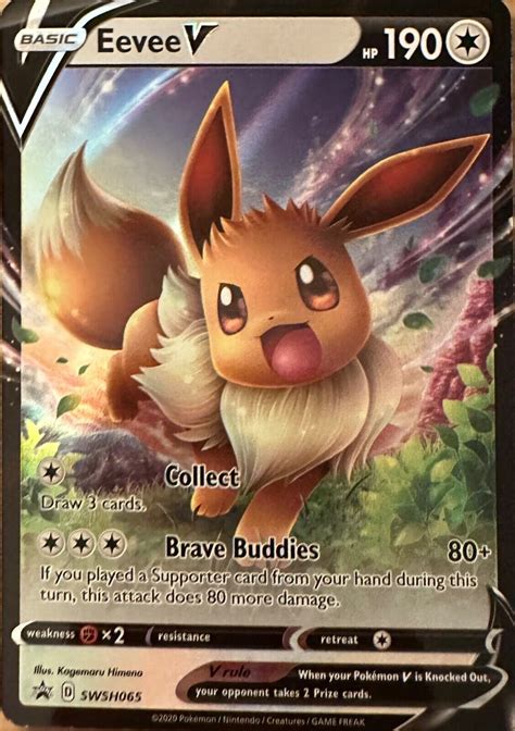 Eevee V Swsh Black Star Promo Pok Mon Tcg Card Values Mavin