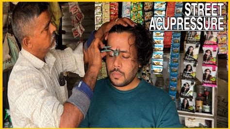 RoadSide Acupressure Intense Head Massage By Street Barber VITTHAL