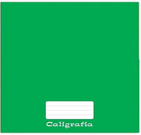 Caderno de Caligrafia Tamoio Capa Dura Liso Brochurão Verde 48